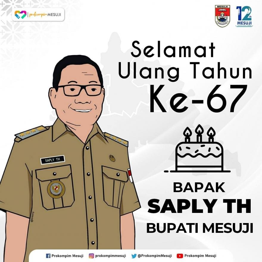 Selamat Ulang Tahun Ke-67 Bupati Mesuji Saply TH